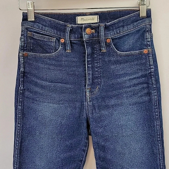 Madewell Jeans 10" High Rise Skinny Medium Wash Size 26 - Picture 6 of 16